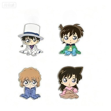 Acrylic Cosplay Prop - Detective Conan anime pin brooch, Shinichi