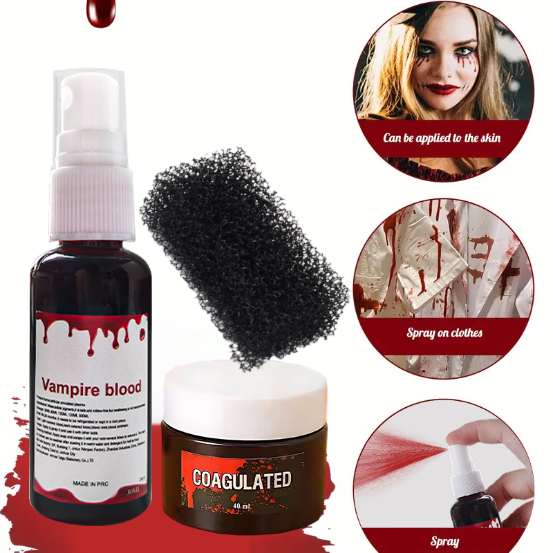 Halloween Fake Blood Makeup Ki - Body Paint Sfx 评论和价格