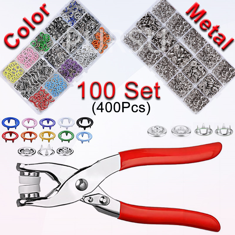 100 Sets Snap Pliers Automatic - Snap Fastener Set 评论和价格