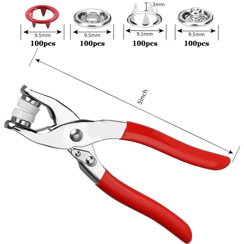 100 Sets Snap Pliers Automatic - Snap Fastener Set 评论和价格
