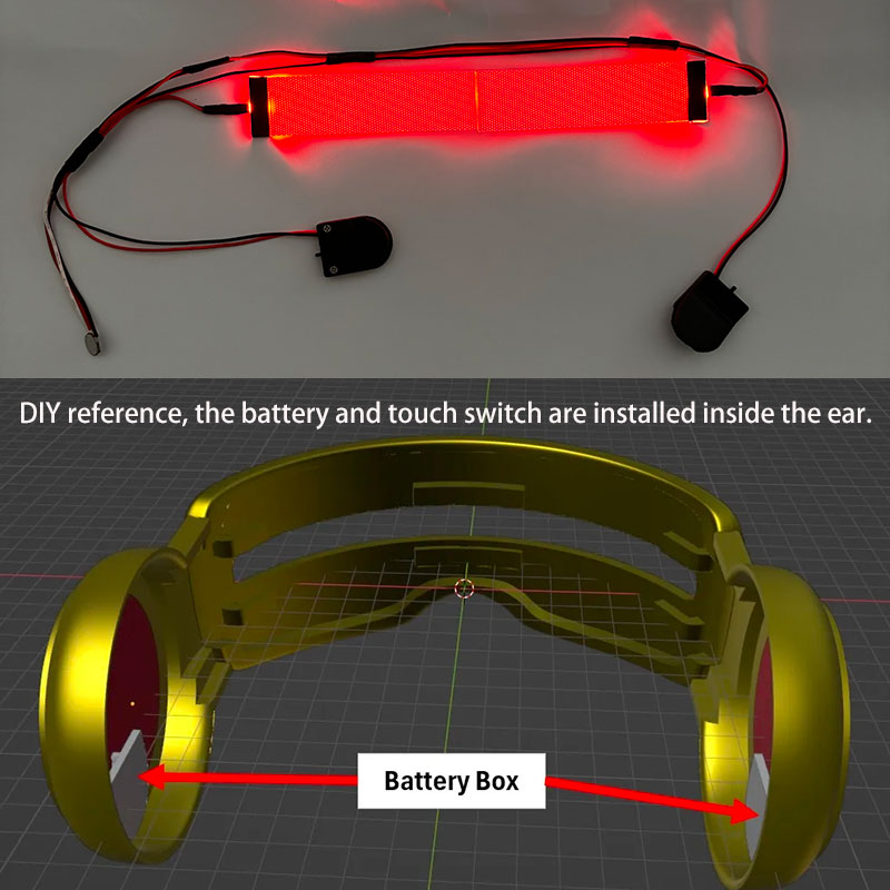 Red Flexible Bendable DIY LED  - Cosplay Prop Kit 评论和价格