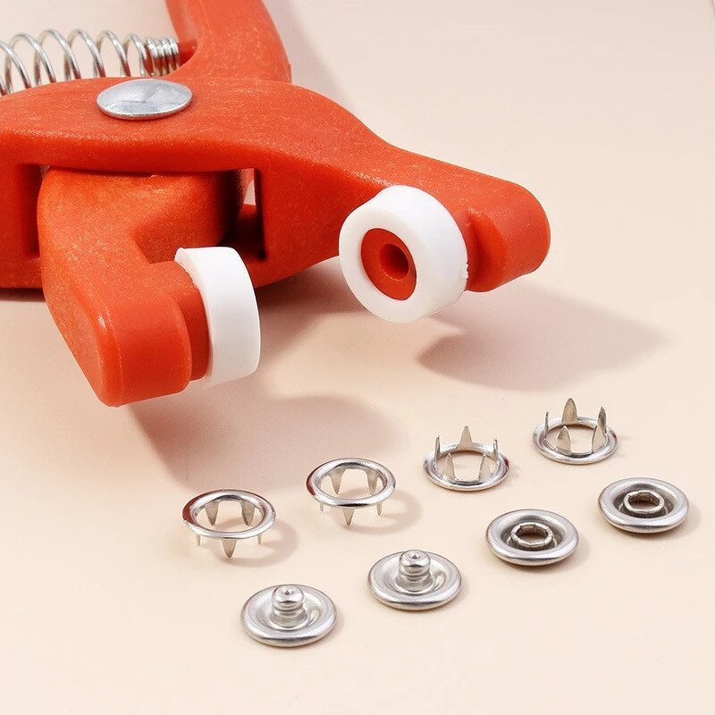 50 Sets 9.5MM Five Jaw Buckle  - Snap Fastener Set 评论和价格