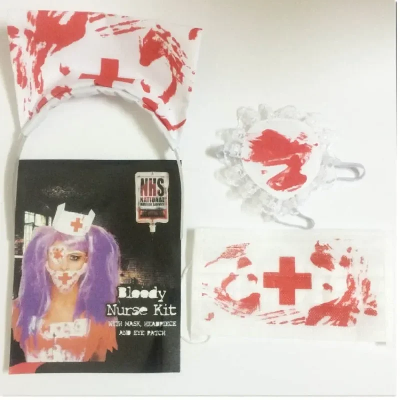 3pcs/Set Halloween Bloody Nurs - Cosplay Prop Kit 评论和价格