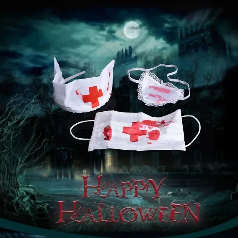 3pcs/Set Halloween Bloody Nurs - Cosplay Prop Kit 评论和价格
